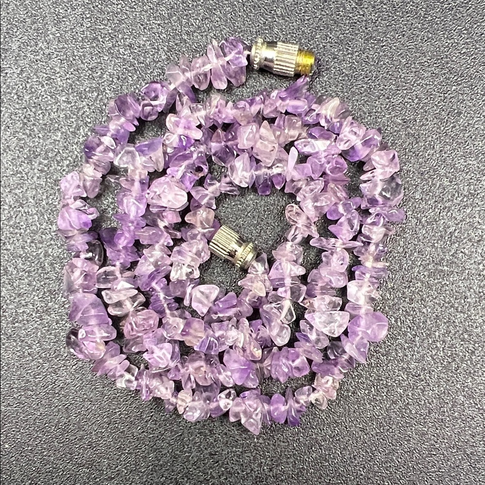 Amethyst Gemstone Strand 17" Necklace